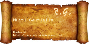 Nyiri Gabriella névjegykártya